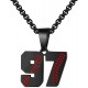 Baseball Number Necklace for Boy Athletes Jersey Number Necklace Stainless Steel Chain Baseball Charm Pendant Personalized Baseball Gift for Men