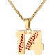 Baseball Number Necklace for Boy Athletes Jersey Number Necklace Stainless Steel Chain Baseball Charm Pendant Personalized Baseball Gift for Men