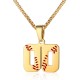 Baseball Number Necklace for Boy Athletes Jersey Number Necklace Stainless Steel Chain Baseball Charm Pendant Personalized Baseball Gift for Men