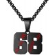 Baseball Number Necklace for Boy Athletes Jersey Number Necklace Stainless Steel Chain Baseball Charm Pendant Personalized Baseball Gift for Men