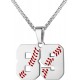 Baseball Number Necklace for Boy Athletes Jersey Number Necklace Stainless Steel Chain Baseball Charm Pendant Personalized Baseball Gift for Men