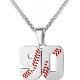 Baseball Number Necklace for Boy Athletes Jersey Number Necklace Stainless Steel Chain Baseball Charm Pendant Personalized Baseball Gift for Men