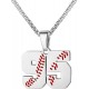 Baseball Number Necklace for Boy Athletes Jersey Number Necklace Stainless Steel Chain Baseball Charm Pendant Personalized Baseball Gift for Men