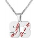 Baseball Number Necklace for Boy Athletes Jersey Number Necklace Stainless Steel Chain Baseball Charm Pendant Personalized Baseball Gift for Men