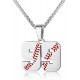 Baseball Number Necklace for Boy Athletes Jersey Number Necklace Stainless Steel Chain Baseball Charm Pendant Personalized Baseball Gift for Men