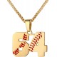 Baseball Number Necklace for Boy Athletes Jersey Number Necklace Stainless Steel Chain Baseball Charm Pendant Personalized Baseball Gift for Men