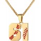 Baseball Number Necklace for Boy Athletes Jersey Number Necklace Stainless Steel Chain Baseball Charm Pendant Personalized Baseball Gift for Men