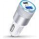 USB C Car Charger, USB Type C Fast Power Charging Block Dual Port USB A & USBC Plug Cargador Carro Lighter Adapter for iPhone, iPad, Samsung Galaxy, LG, Google Pixel, Moto, USB-C Port USB C Car Charger, USB Type C Fast Power Charging Block Dual Port USB A & USBC Plug Cargador Carro Lighter Adapter for iPhone, iPad, Samsung Galaxy, LG, Google Pixel, Moto, USB-C Port
