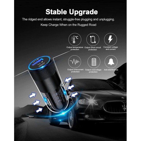USB C Car Charger, USB Type C Fast Power Charging Block Dual Port USB A & USBC Plug Cargador Carro Lighter Adapter for iPhone, iPad, Samsung Galaxy, LG, Google Pixel, Moto, USB-C Port USB C Car Charger, USB Type C Fast Power Charging Block Dual Port USB A & USBC Plug Cargador Carro Lighter Adapter for iPhone, iPad, Samsung Galaxy, LG, Google Pixel, Moto, USB-C Port