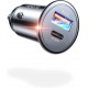 USB C Car Charger 48W iPhone Car Charger Adapter Mini Metal USB Car Charger Port PD30W&QC3.0 Car Phone Charger Fast Charging for iPhone 14 Pro Max Plus 13 12 Samsung S23/22/21 Pixel