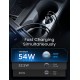 USB C Car Charger 48W iPhone Car Charger Adapter Mini Metal USB Car Charger Port PD30W&QC3.0 Car Phone Charger Fast Charging for iPhone 14 Pro Max Plus 13 12 Samsung S23/22/21 Pixel