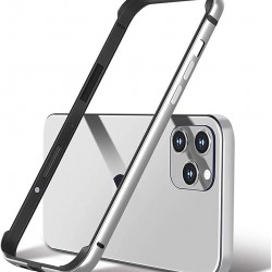Aluminum Frame Metal Bumper Frame Slim Hard Case Cover for iPhone14 13 12 11 Series, Metal Frame Armor with Soft Inner Bumper, Raised Edge Protection  Aluminum Frame Metal Bumper Frame Slim Hard Case Cover for iPhone14 13 12 11 Series, Metal Frame Armor with Soft Inner Bumper, Raised Edge Protection