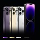 Aluminum Frame Metal Bumper Frame Slim Hard Case Cover for iPhone14 13 12 11 Series, Metal Frame Armor with Soft Inner Bumper, Raised Edge Protection