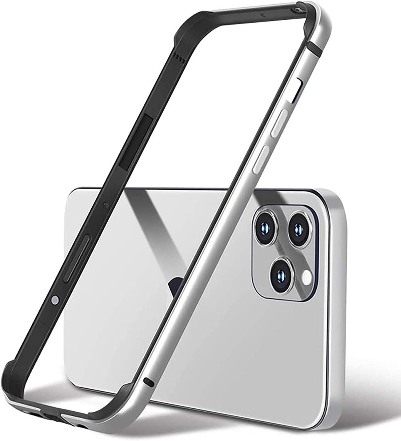 Bumper Coque Métal Aluminium Pour IPhone 11 à 14 Pro Max - Protection Mince - Compatible Charge Qi