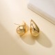 Chunky Hoop Earrings for Women, Lightweight Waterdrop Hollow Open Hoops, Hypoallergenic Earrings Fashion Jewelry for Women Girls