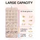 Hanging Jewelry Organizer Storage Roll with Hanger Metal Hooks Double-Sided Jewelry Holder for Earrings, Necklaces, Rings on Closet, Wall, Door