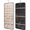 Hanging Jewelry Organizer Storage Roll with Hanger Metal Hooks Double-Sided Jewelry Holder for Earrings, Necklaces, Rings on Closet, Wall, Door