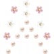 18Pcs Cute Daisy Flower Shoe Charms Pearl Decoration Charms for Women Clog Sandal