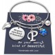 Butterfly Charm Bracelets for Women,Silver Letters A-Z Initial Charms Wristband for Girls Jewelry Gifts