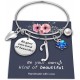 Butterfly Charm Bracelets for Women,Silver Letters A-Z Initial Charms Wristband for Girls Jewelry Gifts