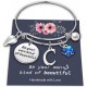 Butterfly Charm Bracelets for Women,Silver Letters A-Z Initial Charms Wristband for Girls Jewelry Gifts