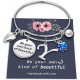 Butterfly Charm Bracelets for Women,Silver Letters A-Z Initial Charms Wristband for Girls Jewelry Gifts