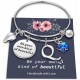 Butterfly Charm Bracelets for Women,Silver Letters A-Z Initial Charms Wristband for Girls Jewelry Gifts