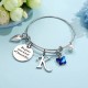 Butterfly Charm Bracelets for Women,Silver Letters A-Z Initial Charms Wristband for Girls Jewelry Gifts