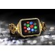 Callancity 42mm Metal Face Cover Rhinestone Crystal Diamond Bling Case Compatible Apple Watch Series 3 2 1 for Men/Women