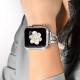 Callancity 42mm Metal Face Cover Rhinestone Crystal Diamond Bling Case Compatible Apple Watch Series 3 2 1 for Men/Women