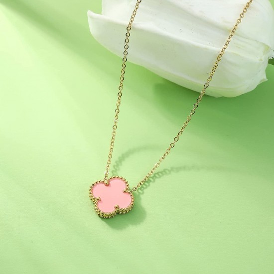 Lucky Clover Necklace for Women Girls Fashion Cute Adjustable Hypoallergenicity Necklace Pendant Jewelry Gifts for Women Girls