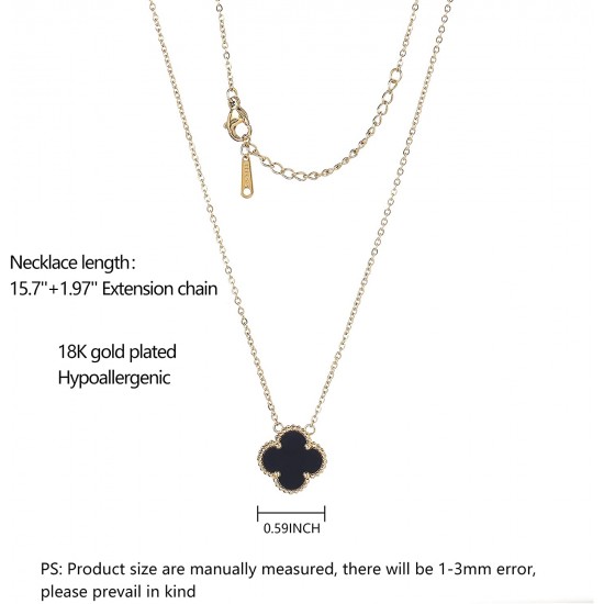 Lucky Clover Necklace for Women Girls Fashion Cute Adjustable Hypoallergenicity Necklace Pendant Jewelry Gifts for Women Girls