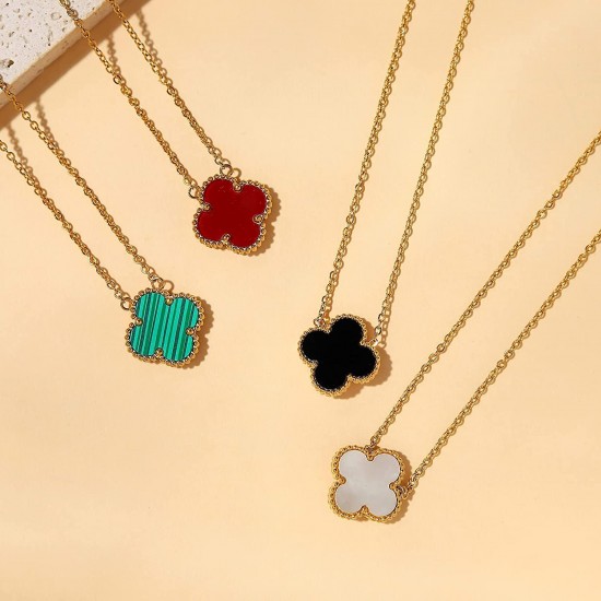 Lucky Clover Necklace for Women Girls Fashion Cute Adjustable Hypoallergenicity Necklace Pendant Jewelry Gifts for Women Girls