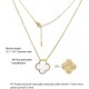 Lucky Clover Necklace for Women Girls Fashion Cute Adjustable Hypoallergenicity Necklace Pendant Jewelry Gifts for Women Girls