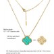 Lucky Clover Necklace for Women Girls Fashion Cute Adjustable Hypoallergenicity Necklace Pendant Jewelry Gifts for Women Girls