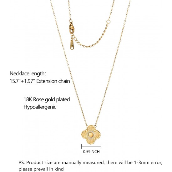 Lucky Clover Necklace for Women Girls Fashion Cute Adjustable Hypoallergenicity Necklace Pendant Jewelry Gifts for Women Girls