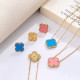 Lucky Clover Necklace for Women Girls Fashion Cute Adjustable Hypoallergenicity Necklace Pendant Jewelry Gifts for Women Girls