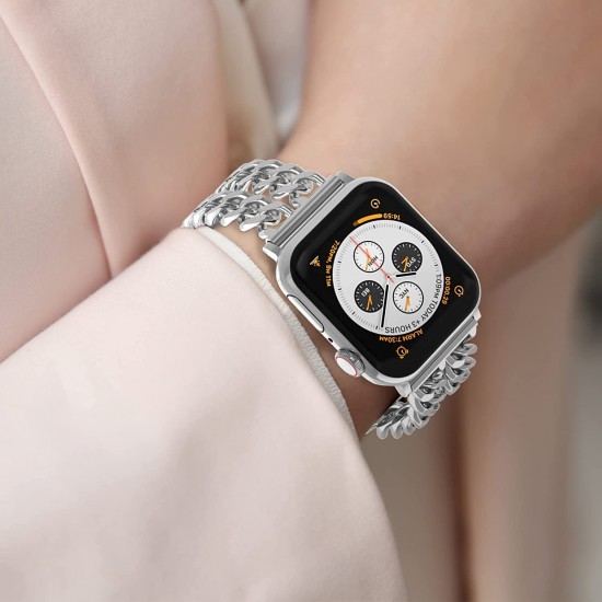 Watch Strap for Apple Watch Ultra Series 8 7 6 5 4 3 2 1 45mm 44mm 42mm 41mm 40mm 38mm 49mm Women's Metal Linked Watch Band Steel Chain iWatch Gold Bracelet