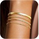 Ankle Bracelets for Women Waterproof Cuban Link Anklets Set Layered Anklet Bracelets for Women Jewelry Gift