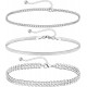 Ankle Bracelets for Women Waterproof Cuban Link Anklets Set Layered Anklet Bracelets for Women Jewelry Gift