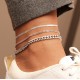 Ankle Bracelets for Women Waterproof Cuban Link Anklets Set Layered Anklet Bracelets for Women Jewelry Gift