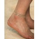 Ankle Bracelets for Women Waterproof Cuban Link Anklets Set Layered Anklet Bracelets for Women Jewelry Gift