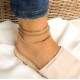 Ankle Bracelets for Women Waterproof Cuban Link Anklets Set Layered Anklet Bracelets for Women Jewelry Gift