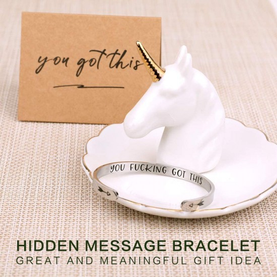 Hidden Message Bracelet - Meaningful gifts for Women, Great Friend Gifts, Unique Friendship Jewelry-a true friendship is a journey with an end