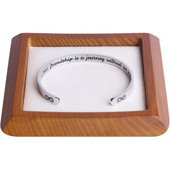 Hidden Message Bracelet - Meaningful gifts for Women, Great Friend Gifts, Unique Friendship Jewelry-a true friendship is a journey with an end