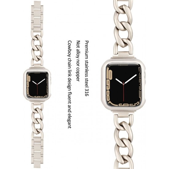 Apple Watch Series 8 45mm Stainless Steel CUSTOM 24k Gold