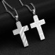 Stainless Steel USA Flag Cross Necklace Bible Verse Pendant Chain for Men Boys