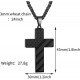 Stainless Steel USA Flag Cross Necklace Bible Verse Pendant Chain for Men Boys