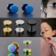 Dot Earrings, High Polished Surgical Steel Screw Flat Back Disc Stud Earrings for Women Men Pack of 5 Pairs