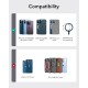 Leather Phone Wallet Stand MagSafe Wallet and Adjustable Stand Magnetic Wallet Compatible with iPhone 14/13/12 Series Not Compatible with iPhone 13/12 mini